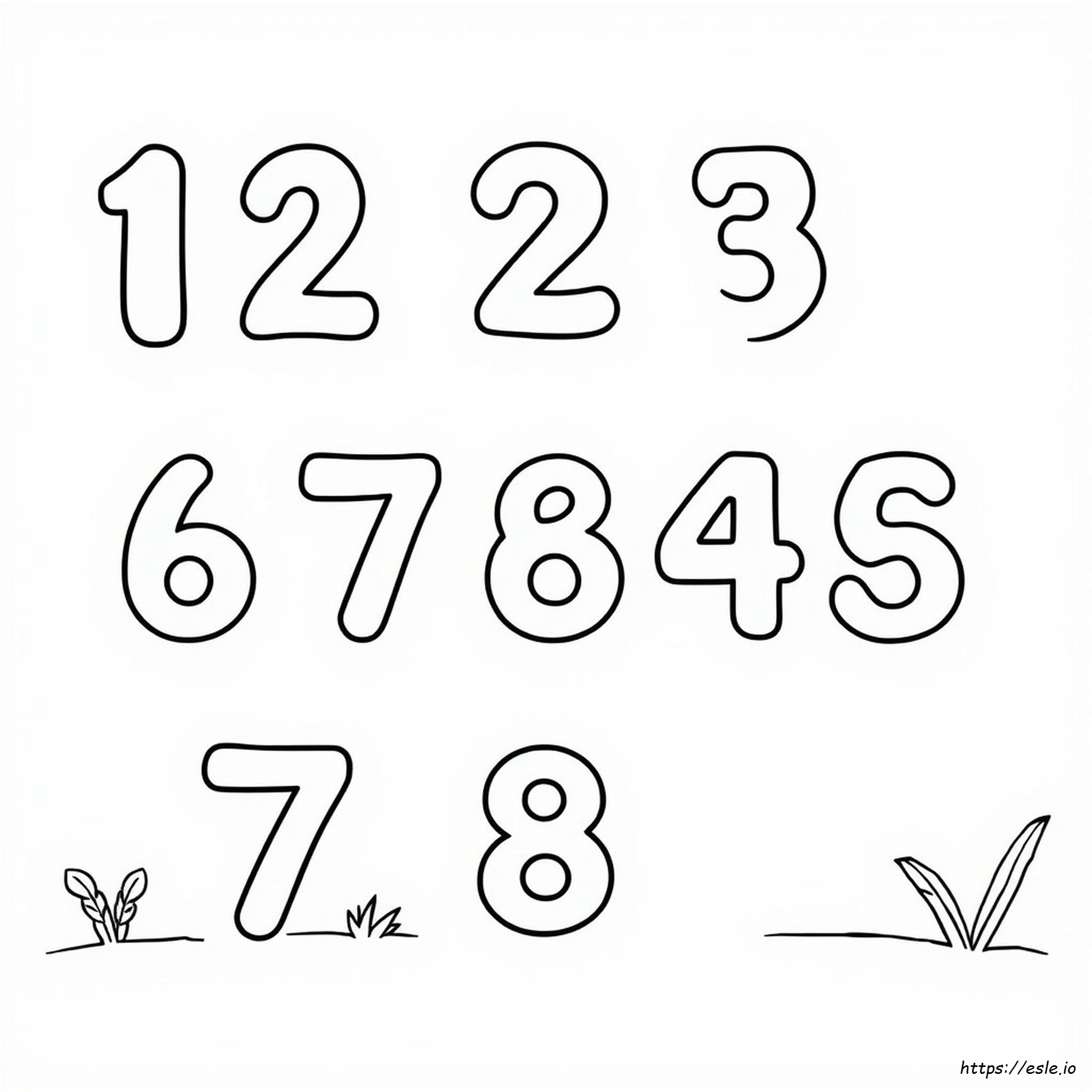 Números Para Colorear Gratis