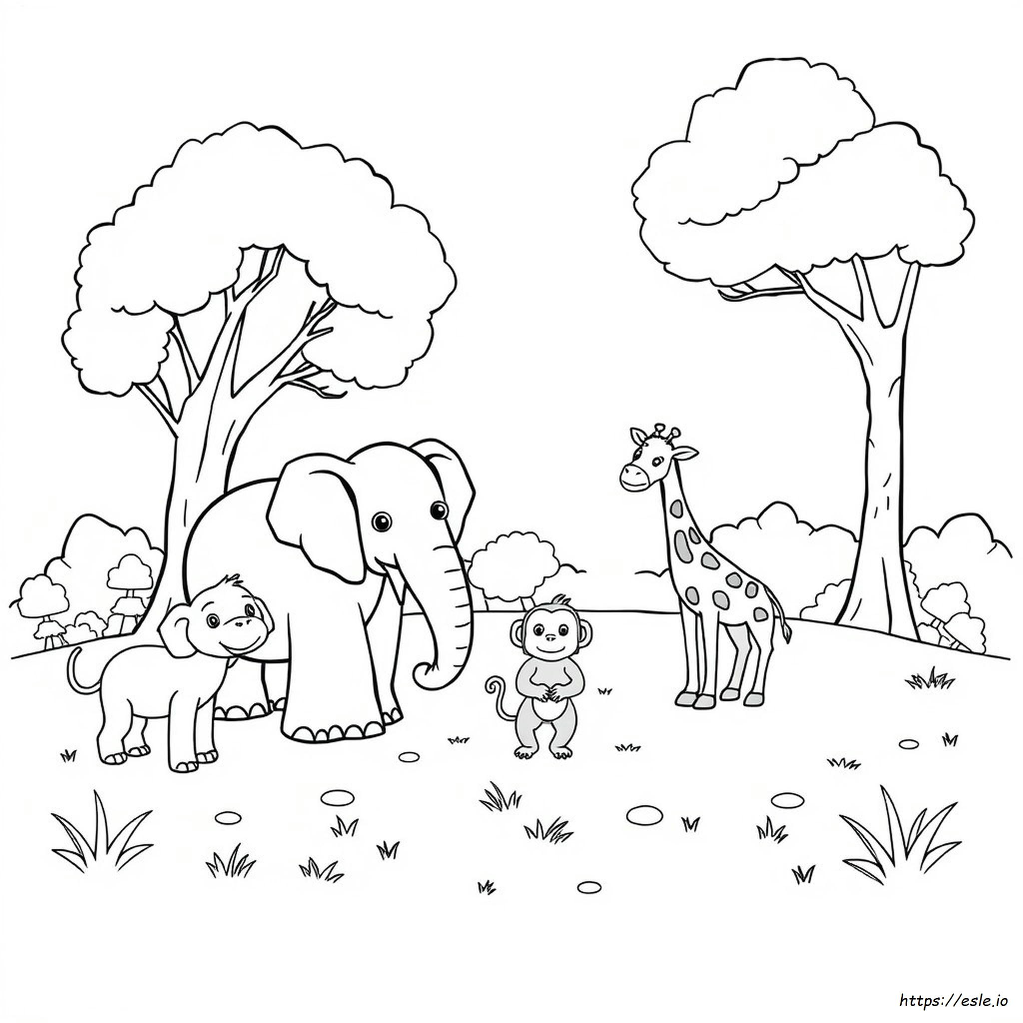Coloriages Zoo Maternelle