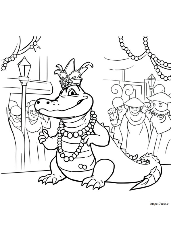 Mardi Gras Aligator Gambar Mewarnai