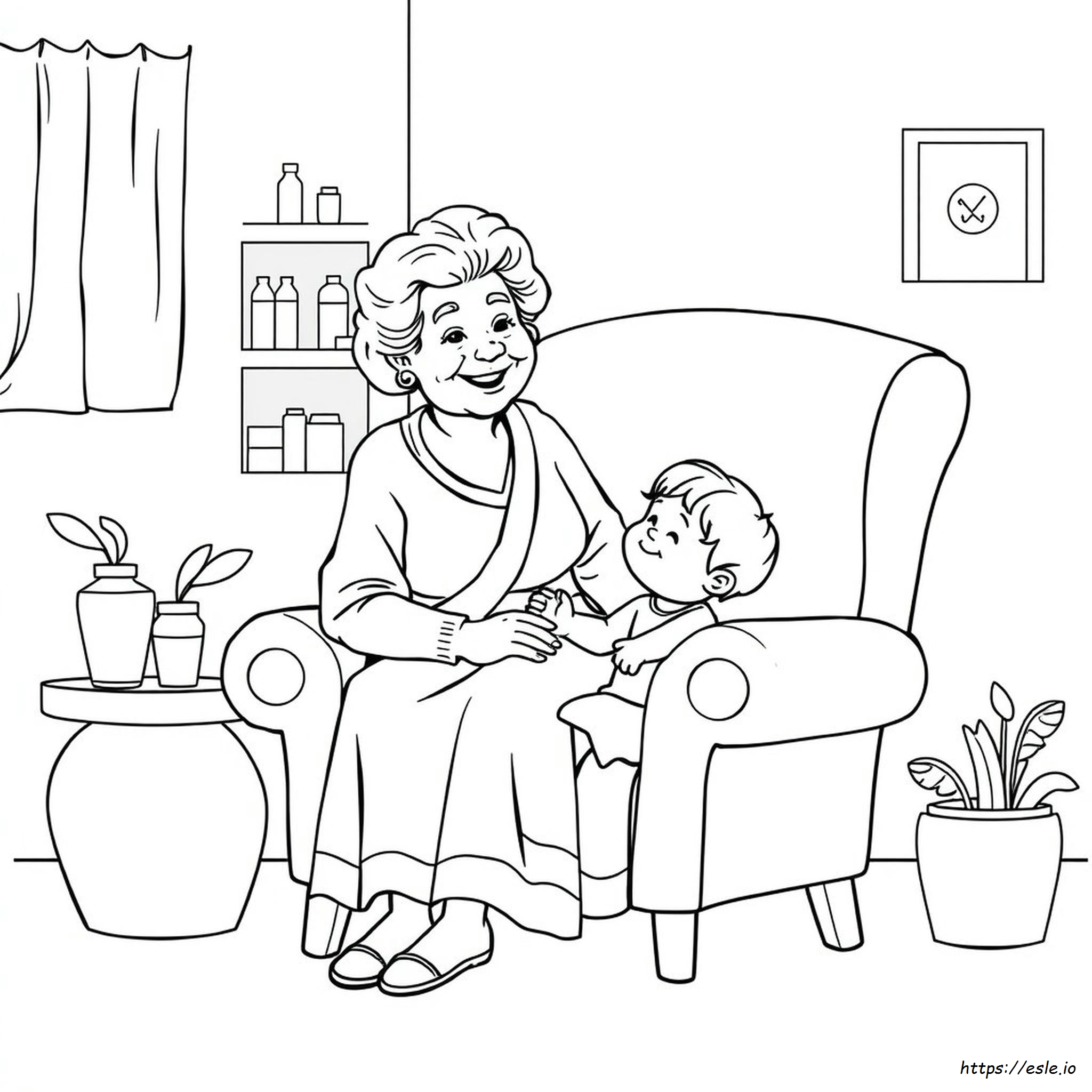 Best Grandma Coloring Pages