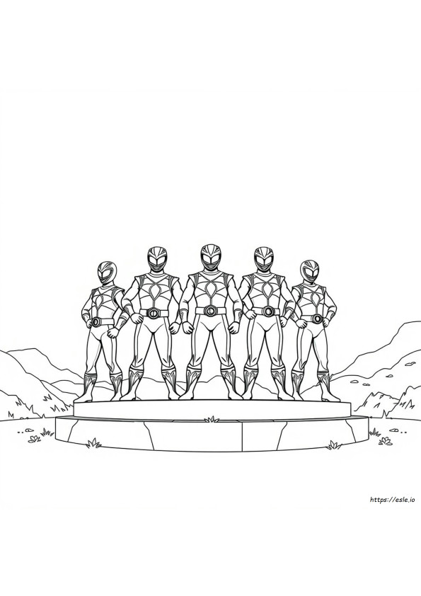 Power Rangers Gambar Mewarnai