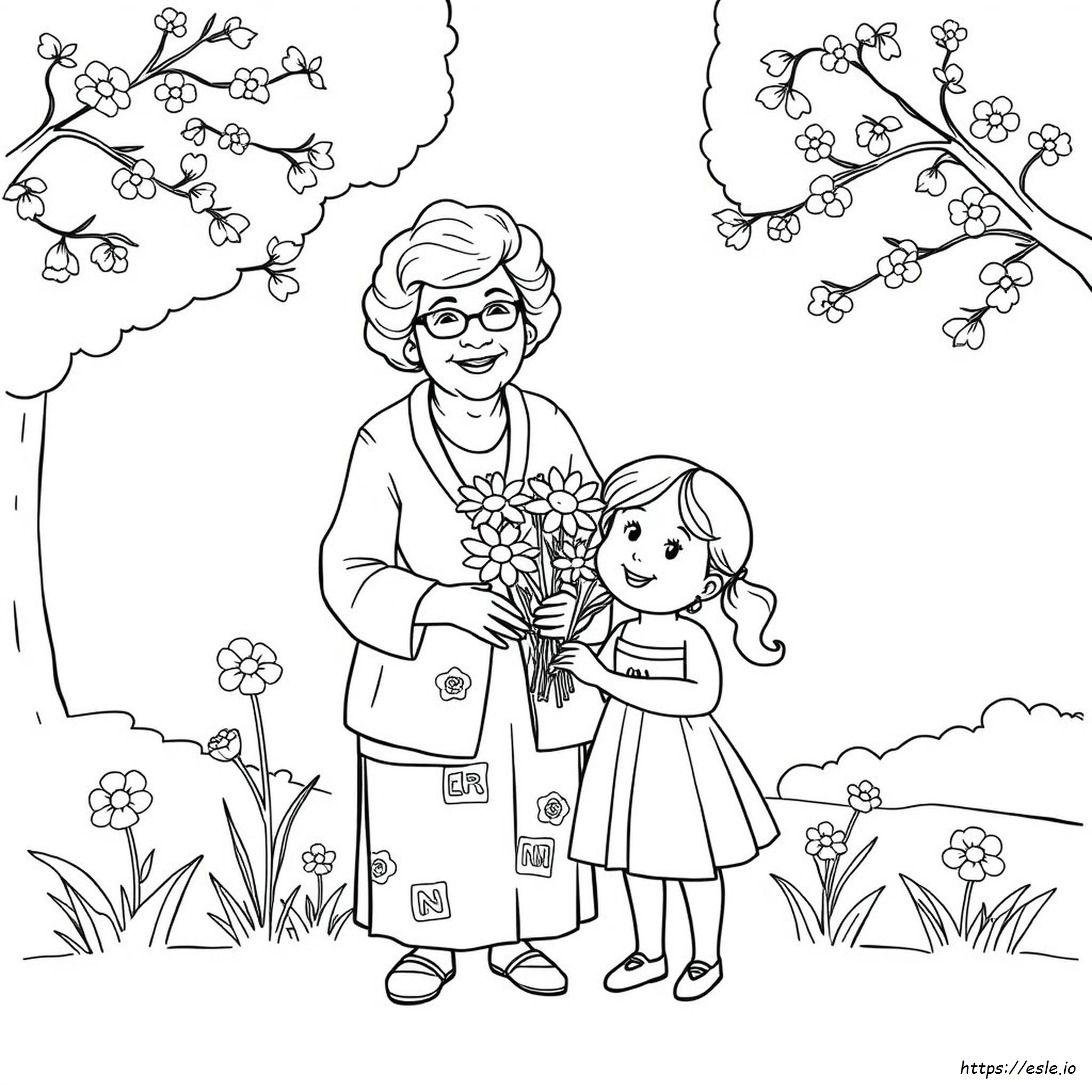 Nagymama Anyák Napi Színező Oldalai