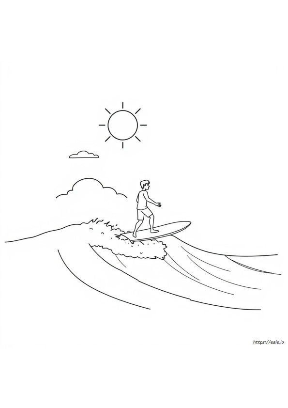 Tavola Da Surf Da Colorare - Modello