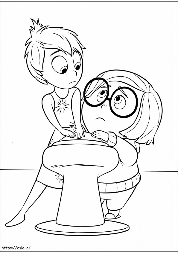 Joy With Sadness coloring page