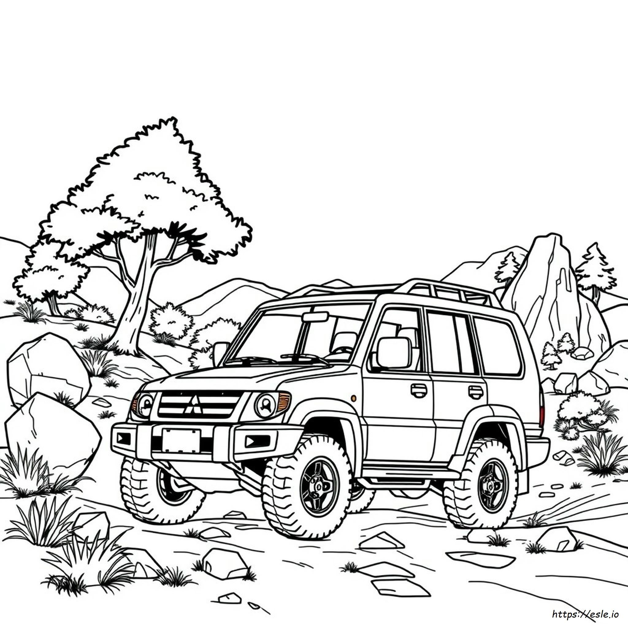 Kolorowanki Mitsubishi Pajero