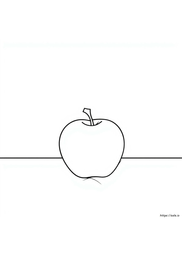 An Apple Coloring Page