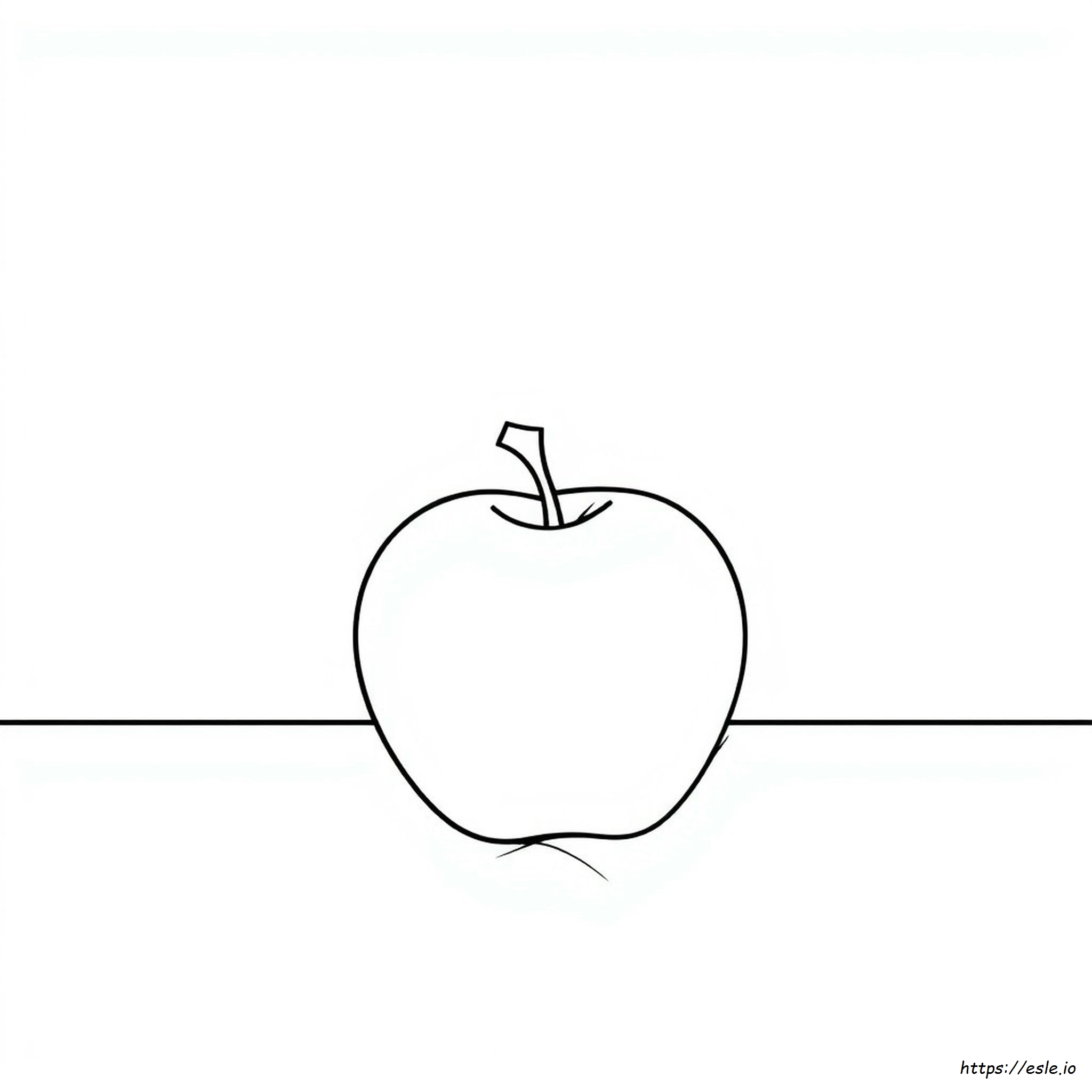 An Apple Coloring Page