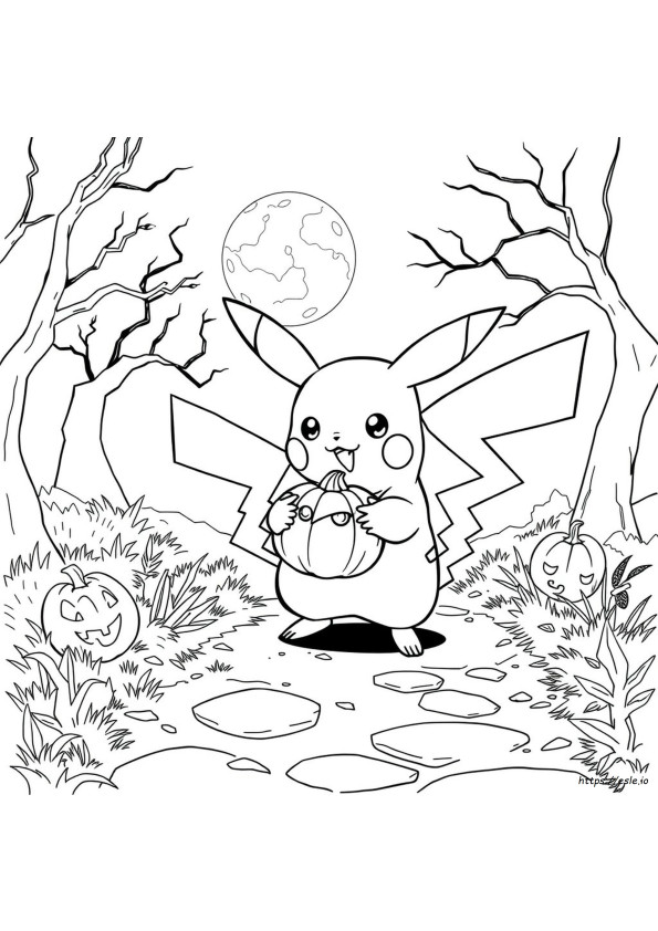 Pokemon Halloween Mewarnai