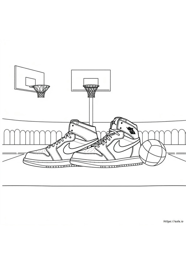 Nike Air Jordan Gambar Mewarnai