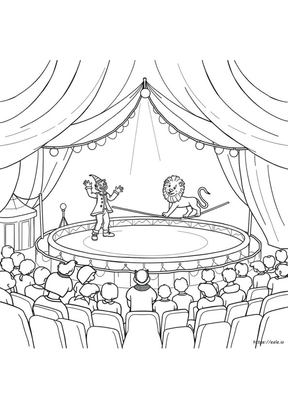 Gratis Printbare Circus Kleurplaten