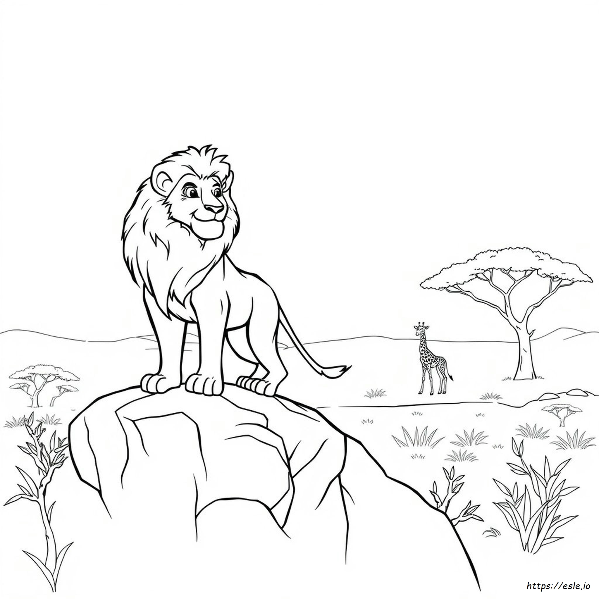 Coloriage Roi Lion