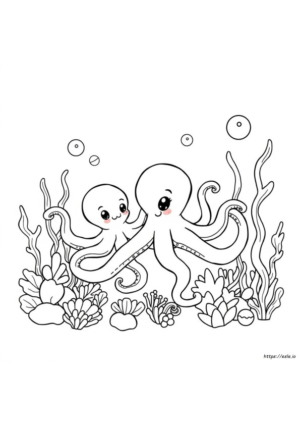 Cute Octopus Coloring Page