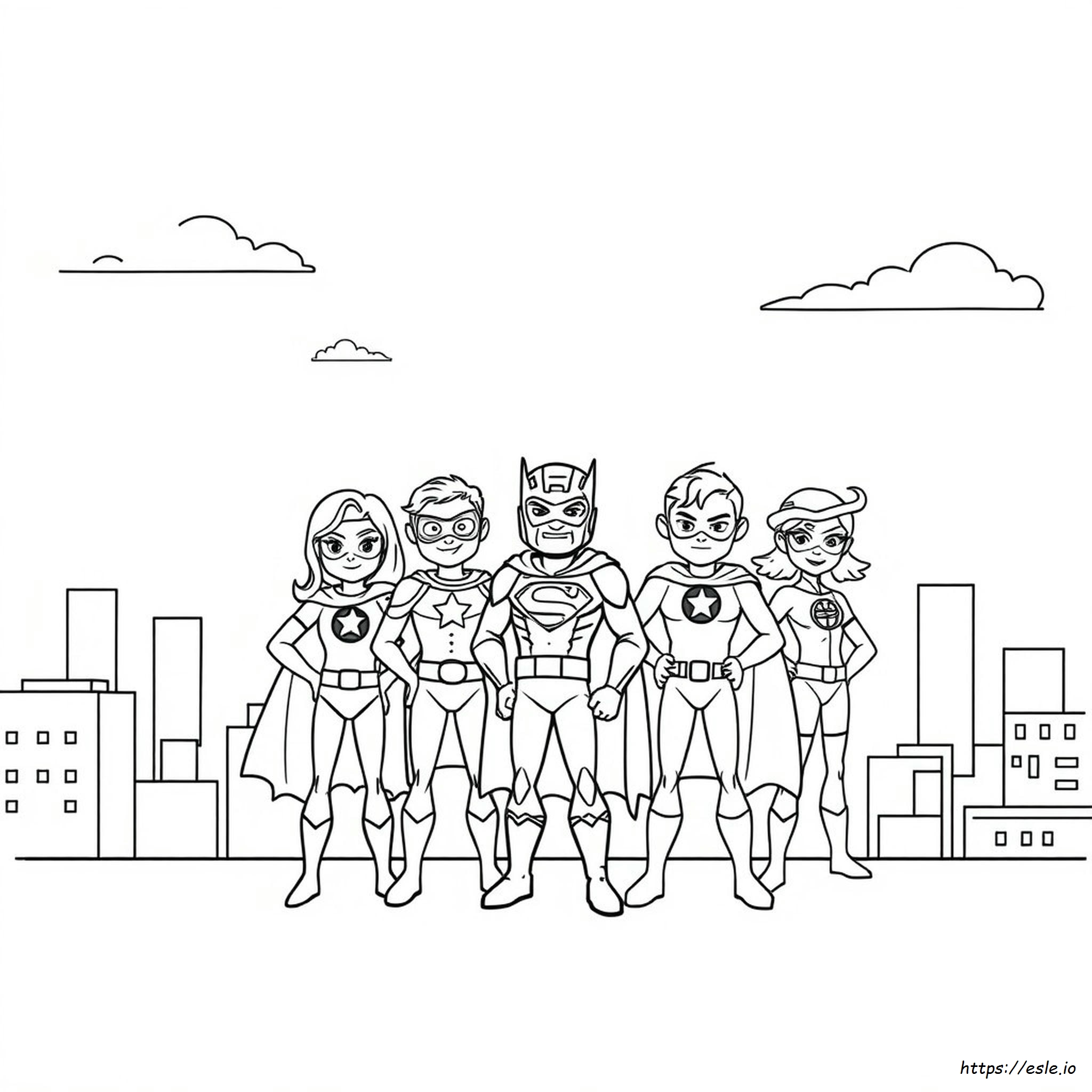 Childrens Superhero Coloring Pages