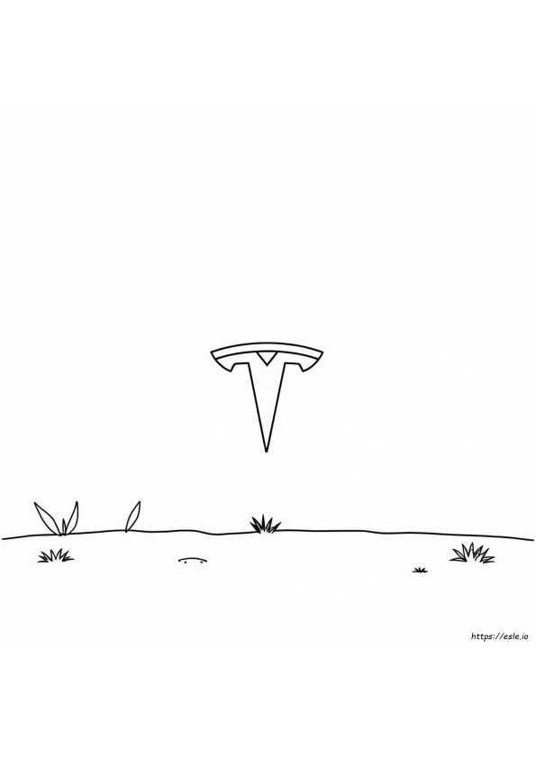 Logo De Tesla Para Colorear