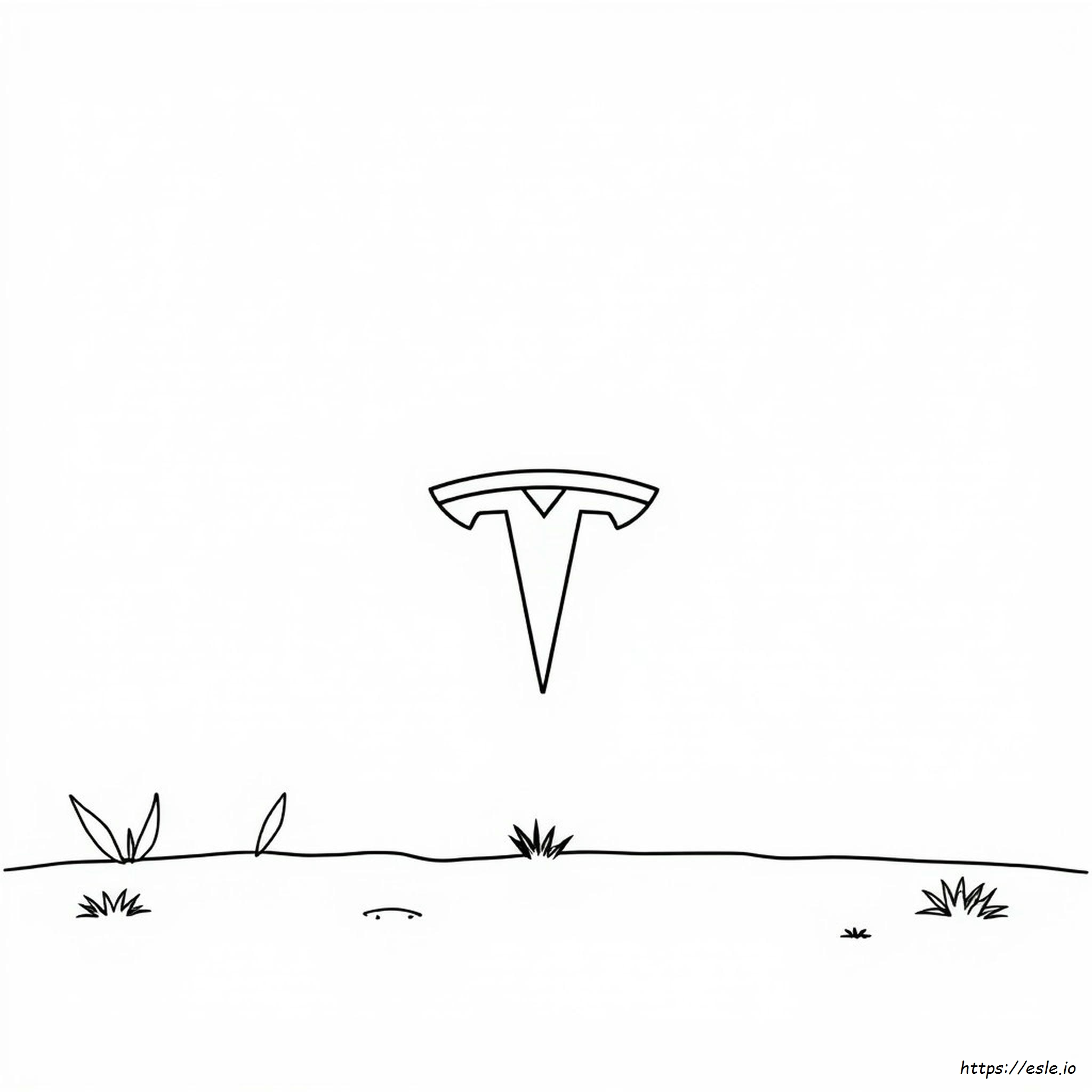 Tesla Logo Coloring Page