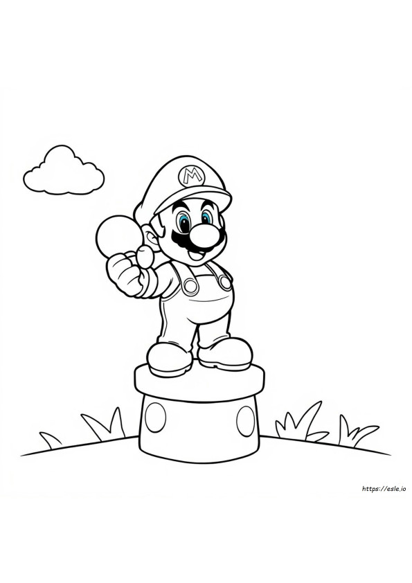 Gambar Mewarnai Bom Super Mario