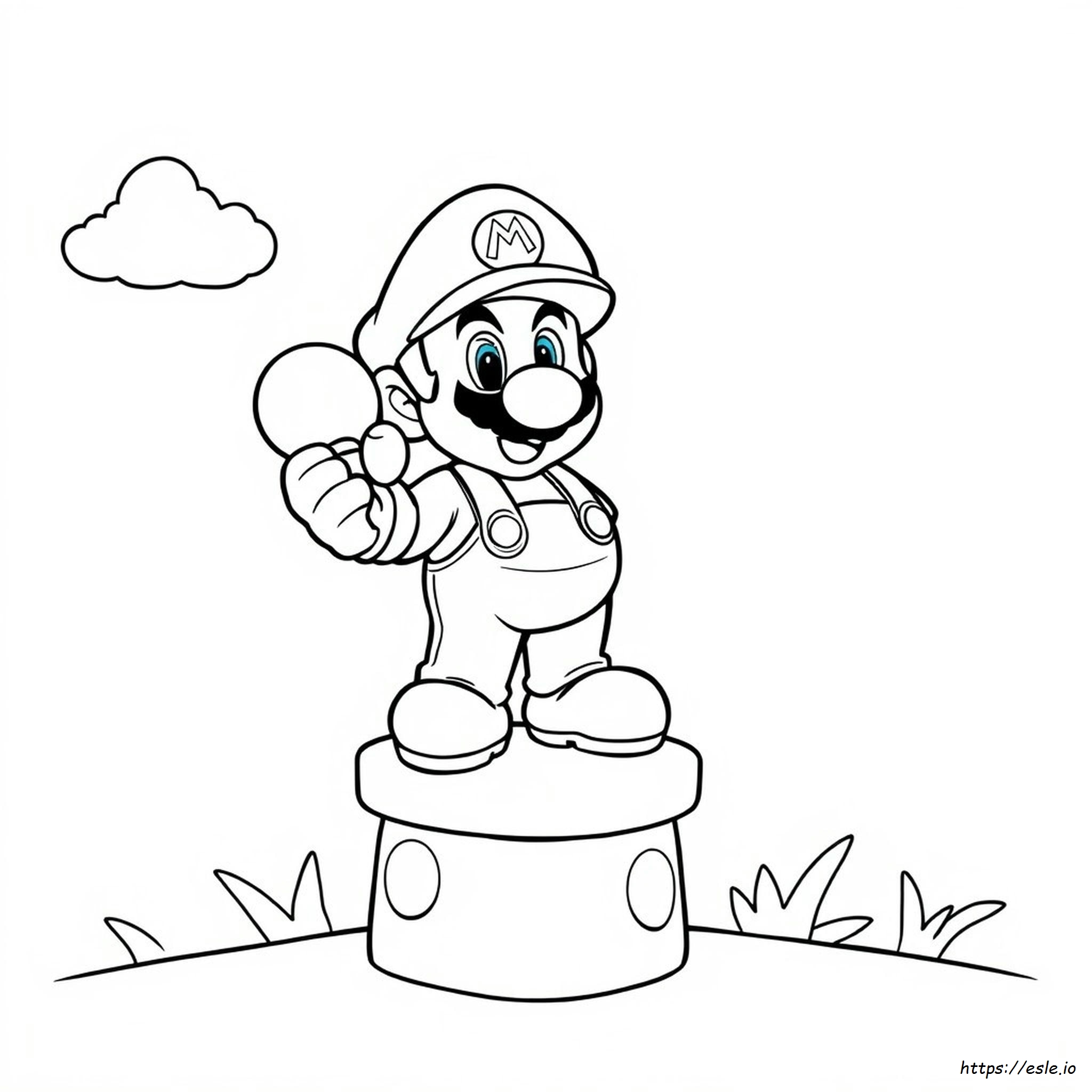 Páginas Para Colorear De La Bomba De Super Mario