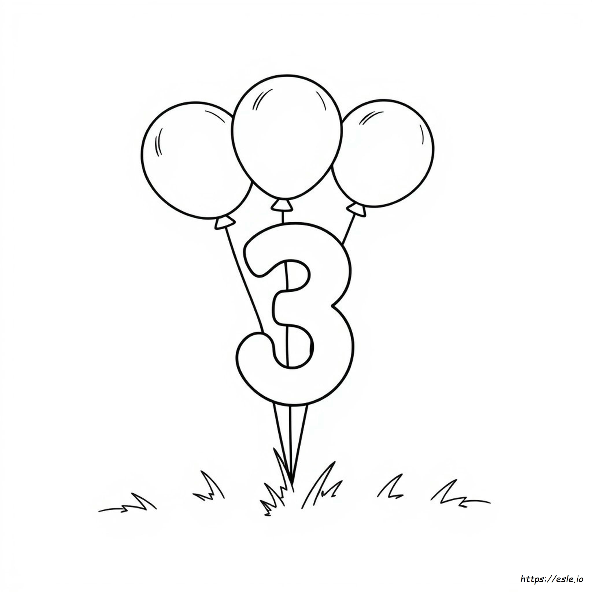 Numero 3 Da Colorare