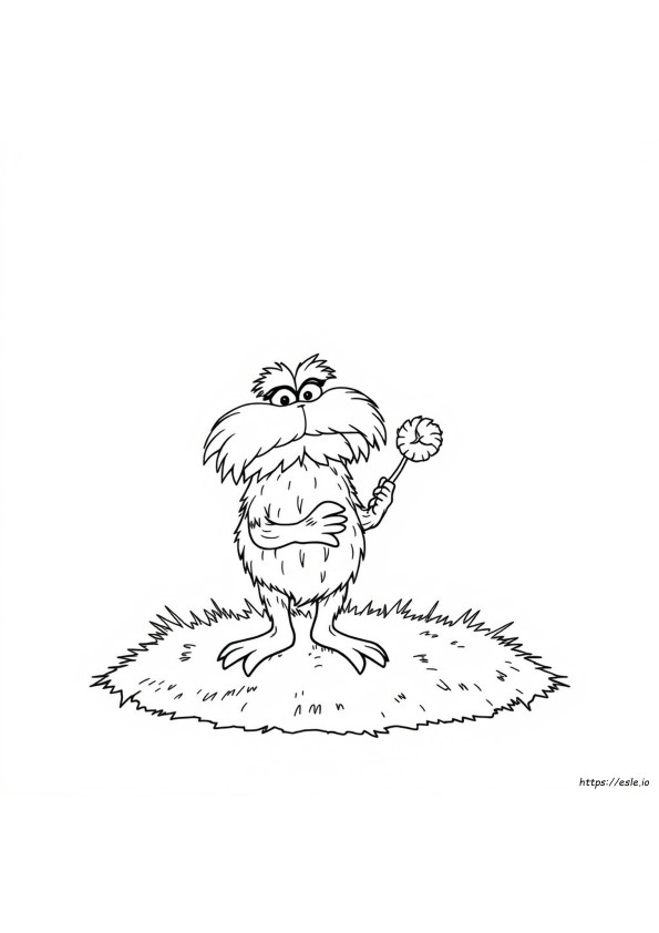 Lembar Mewarnai Lorax Preppy
