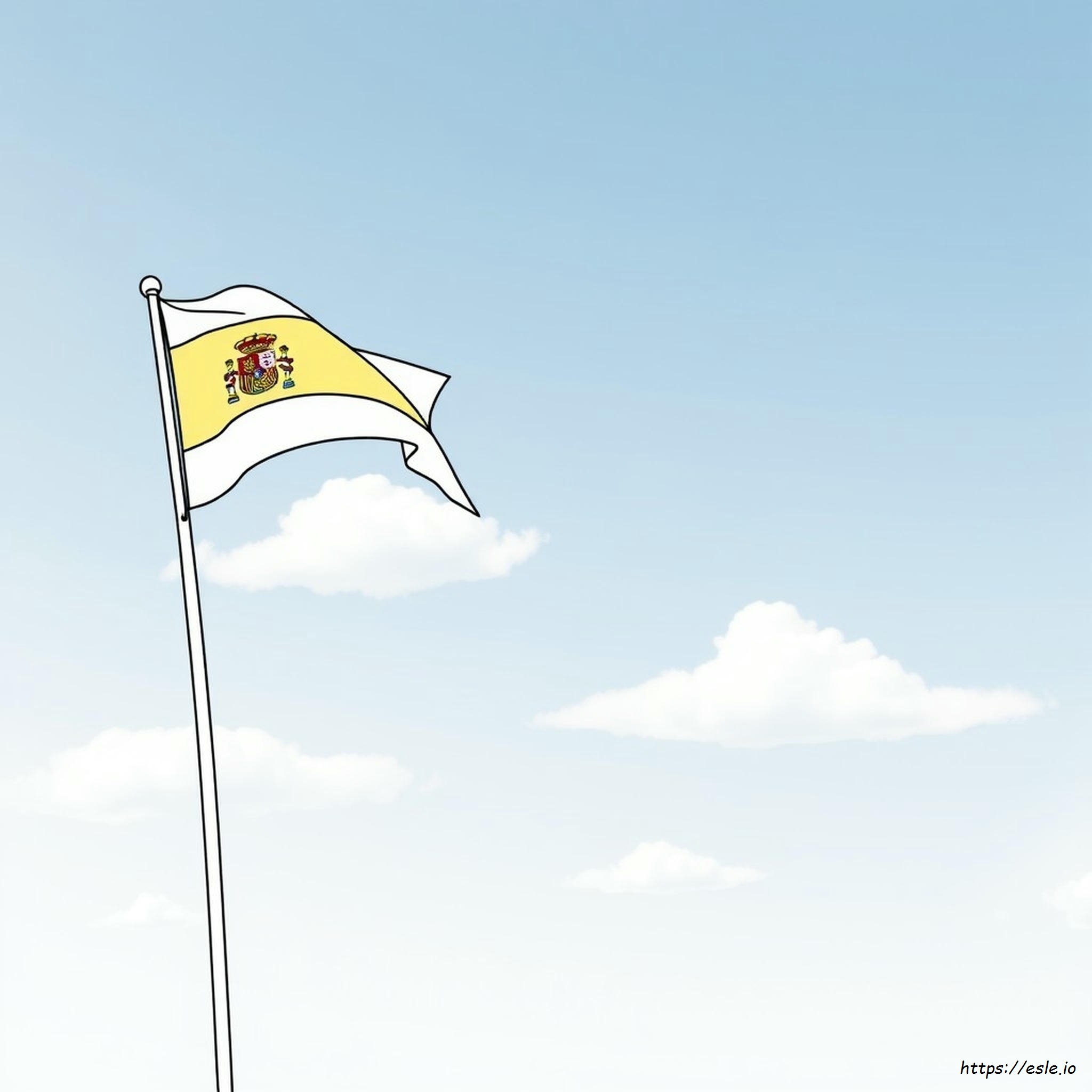 Bandera De España Para Colorear