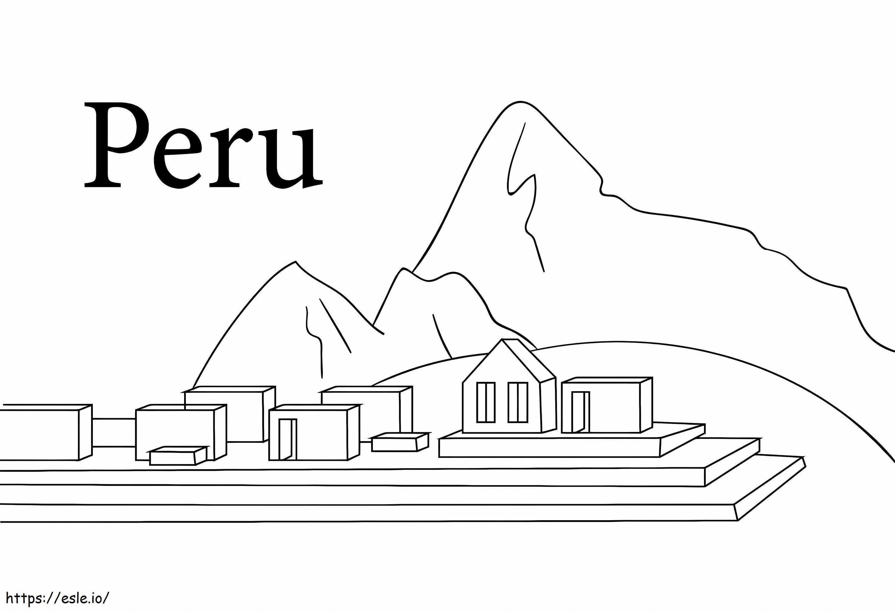 Machu Picchu no Peru para colorir