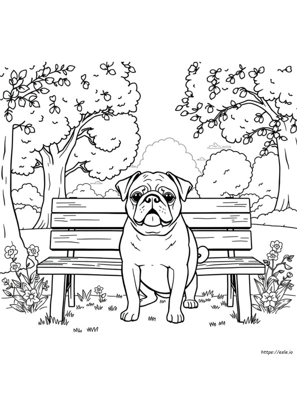 Yazdırılabilir Pug Boyama Sayfaları