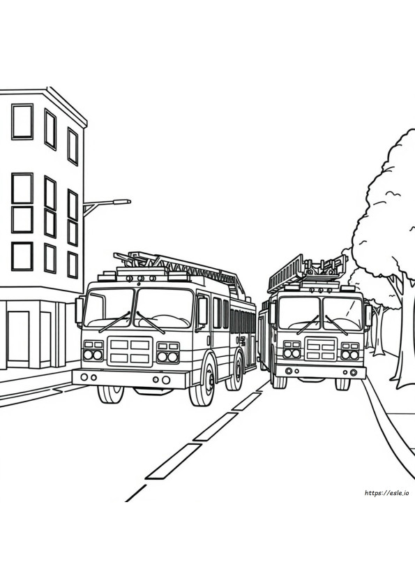 Camiones De Bomberos Para Colorear E Imprimir