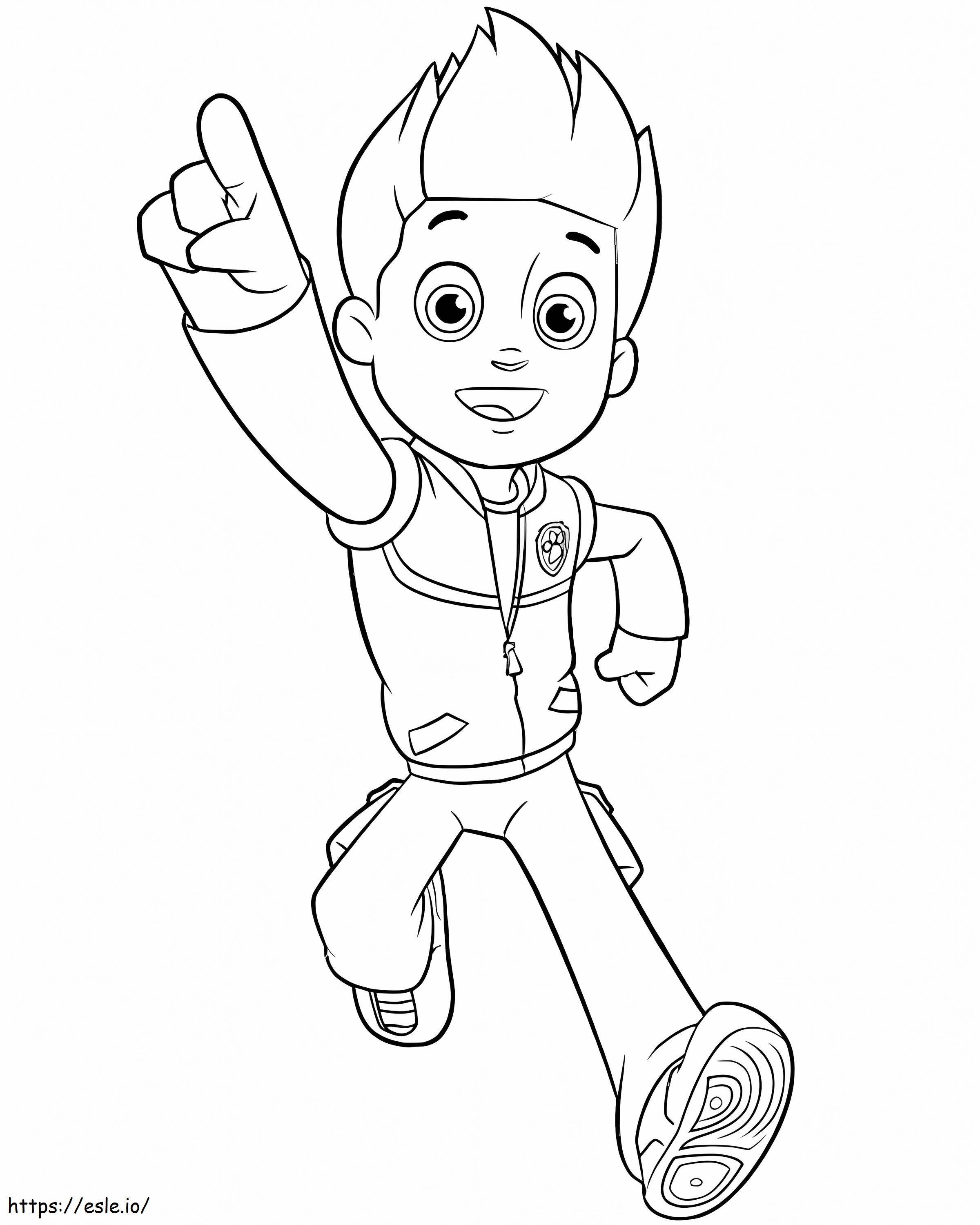 Handsome Ryder Paw Patrol coloring page