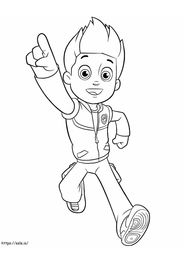 Handsome Ryder Paw Patrol coloring page