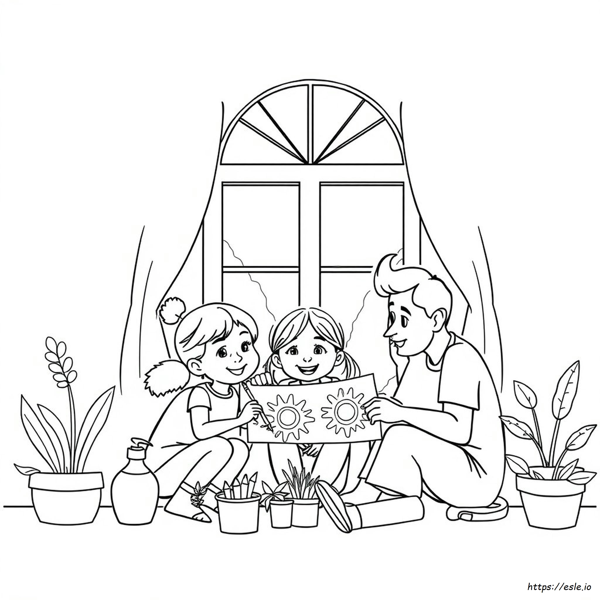 Páginas Para Colorear De La Familia