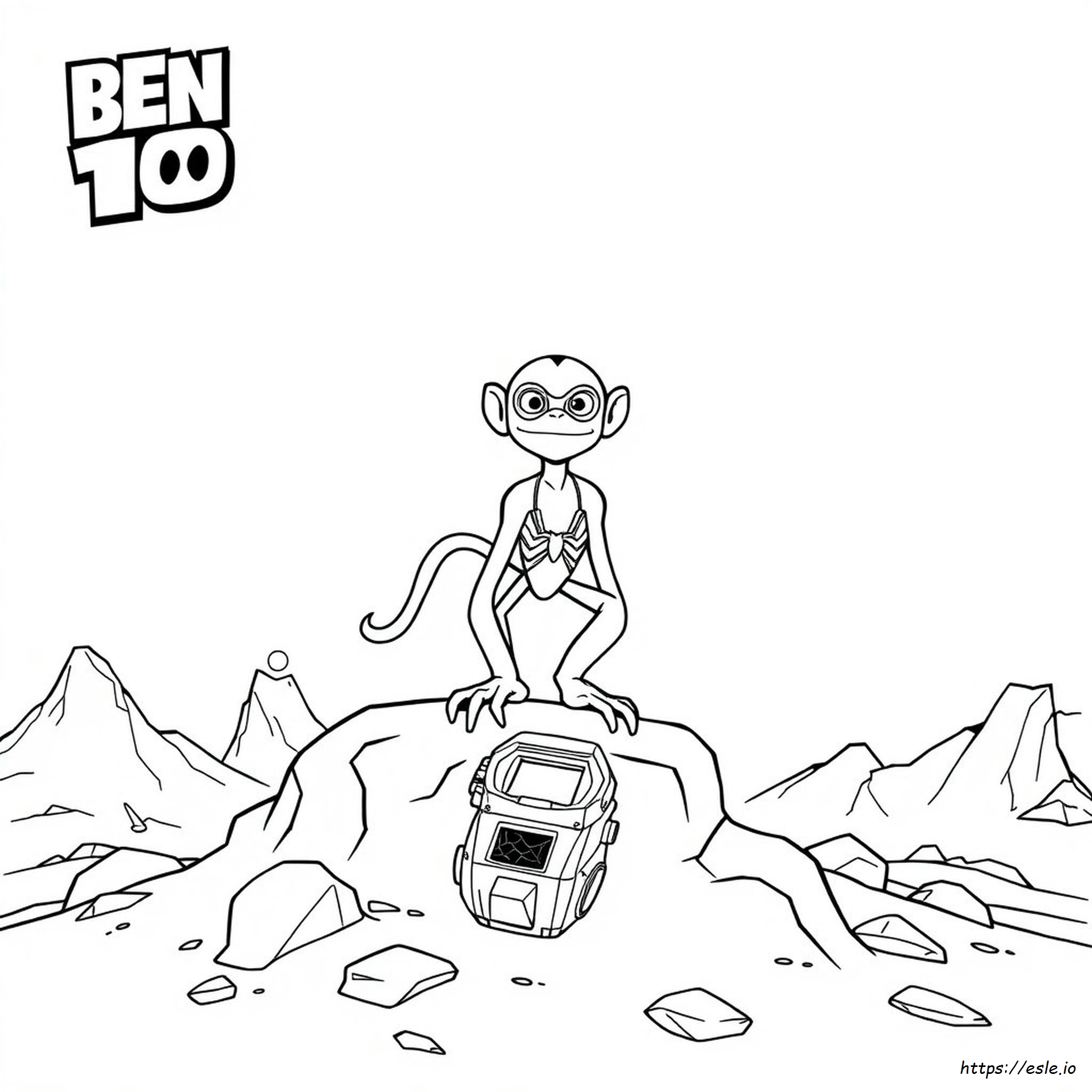 Ben 10 Spider Monkey Coloring Pages