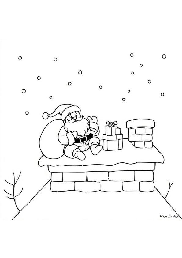 Kerstman Kleurplaat