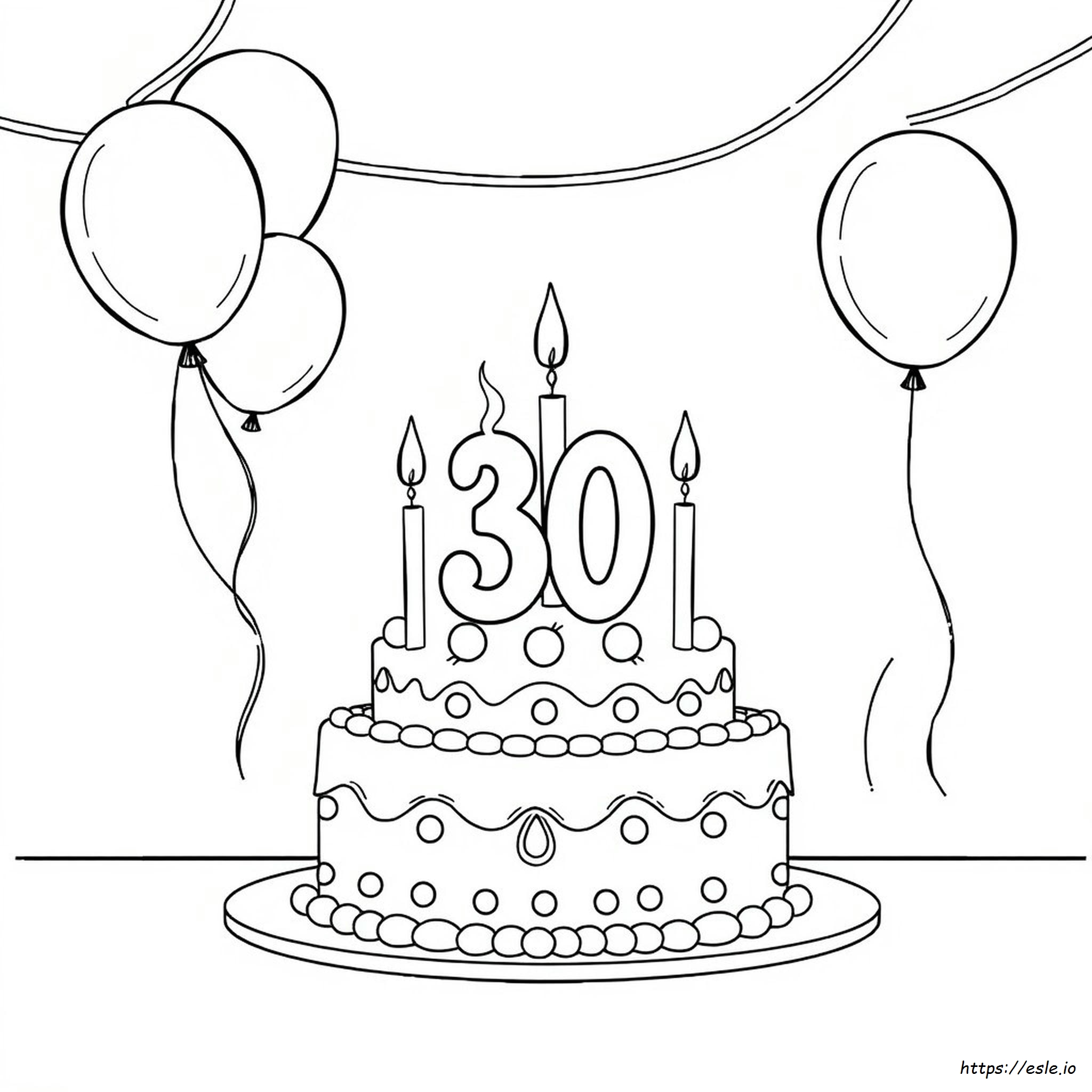 30 Cumpleaños Feliz Páginas Para Colorear
