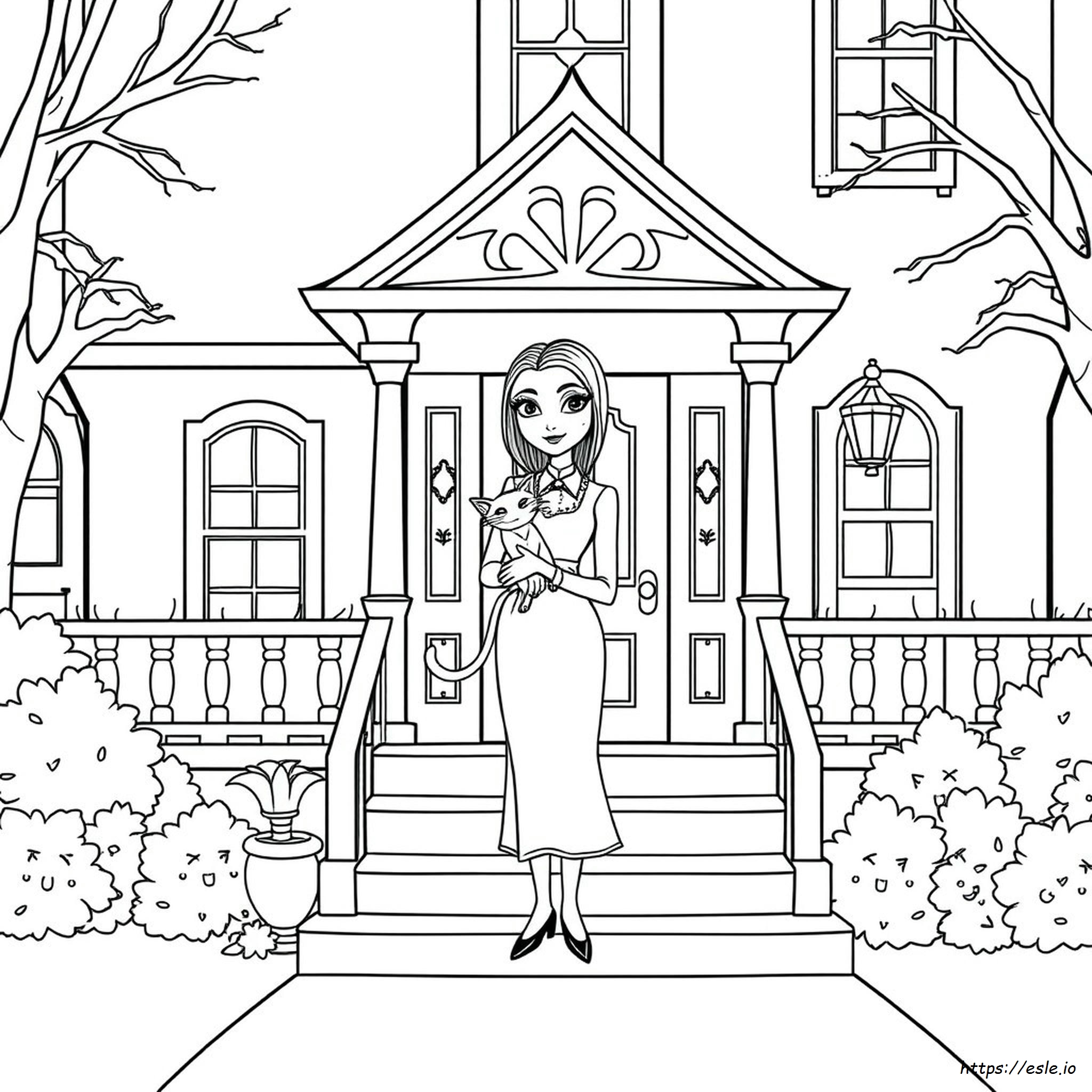 Miércoles Addams Para Colorear