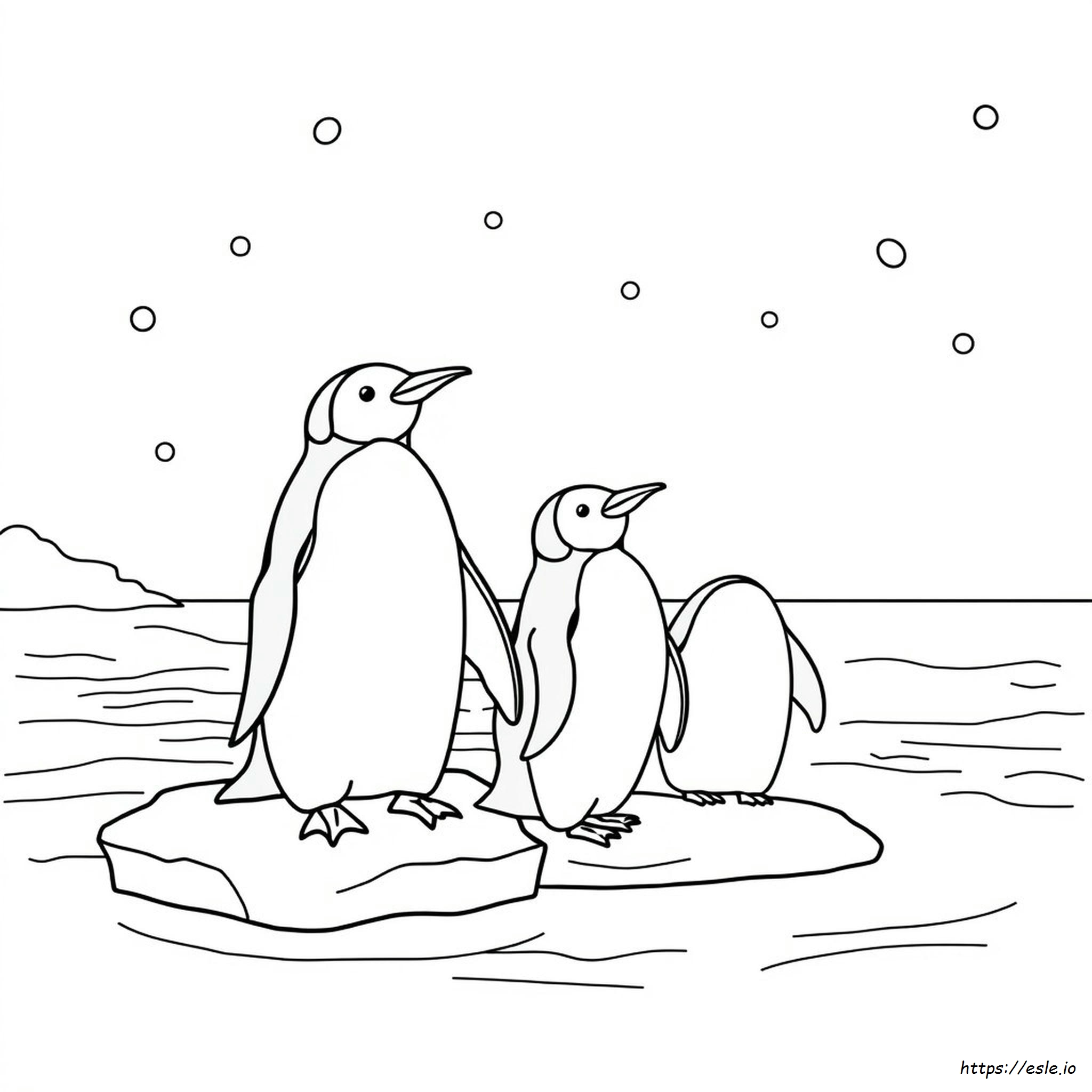 Gerçekçi Penguen Boyama Sayfaları