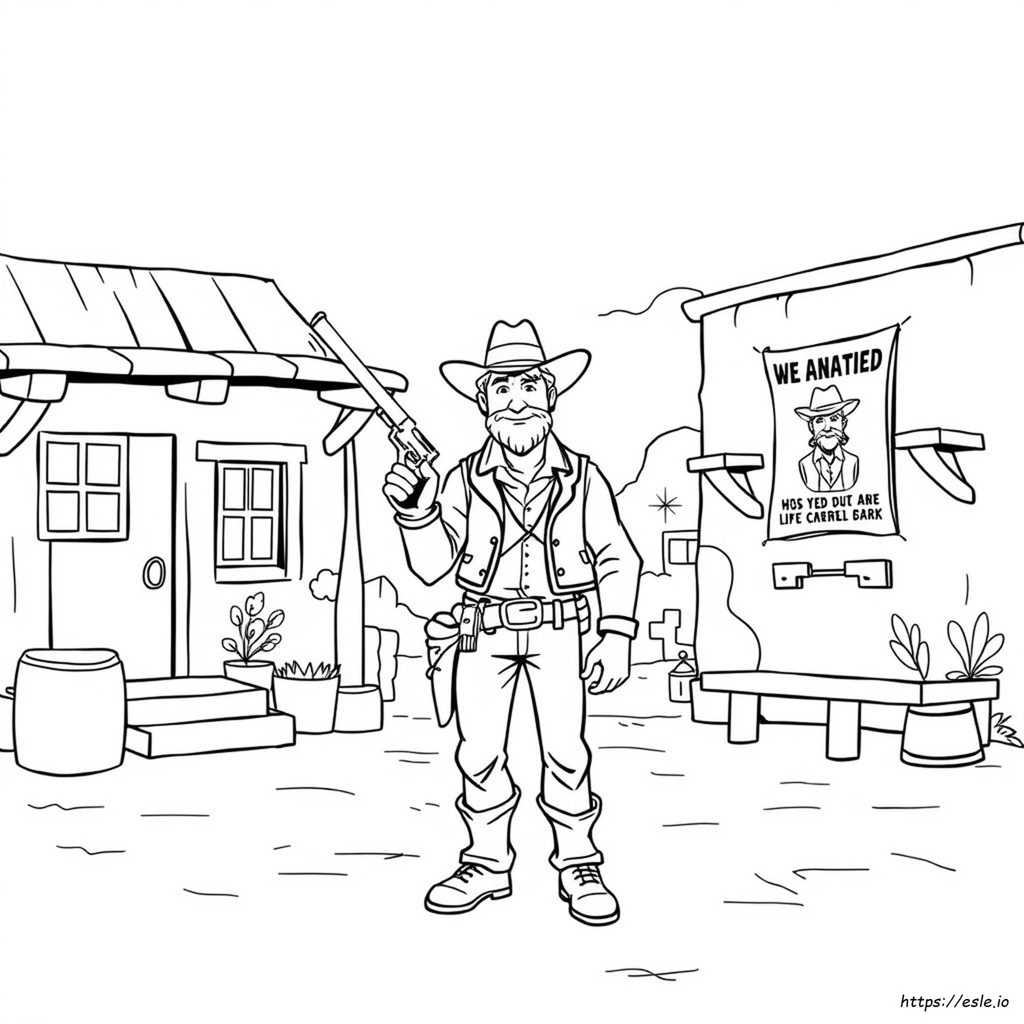 Arthur Morgan Para Colorear