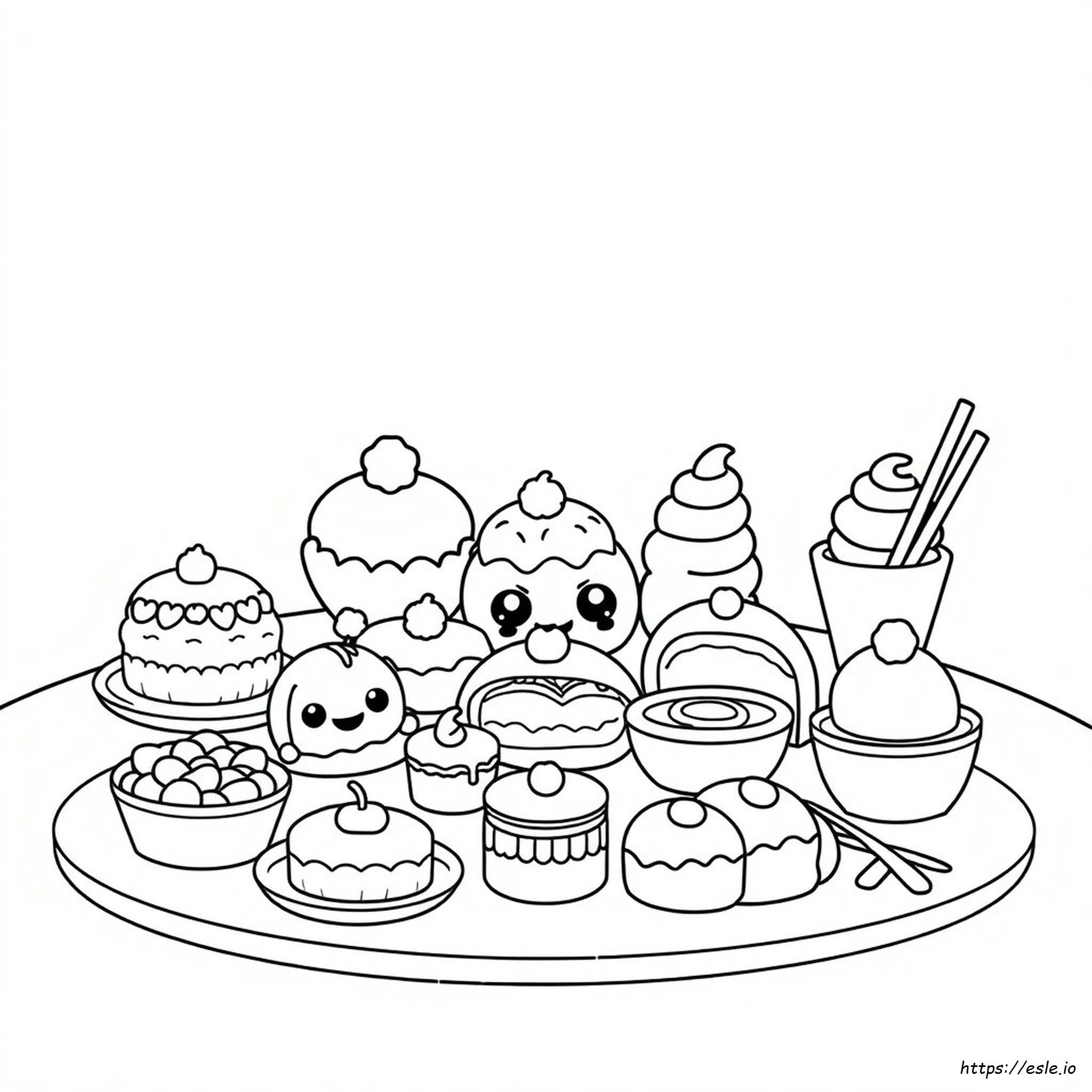 Kawaii Cibo Disegni Da Colorare
