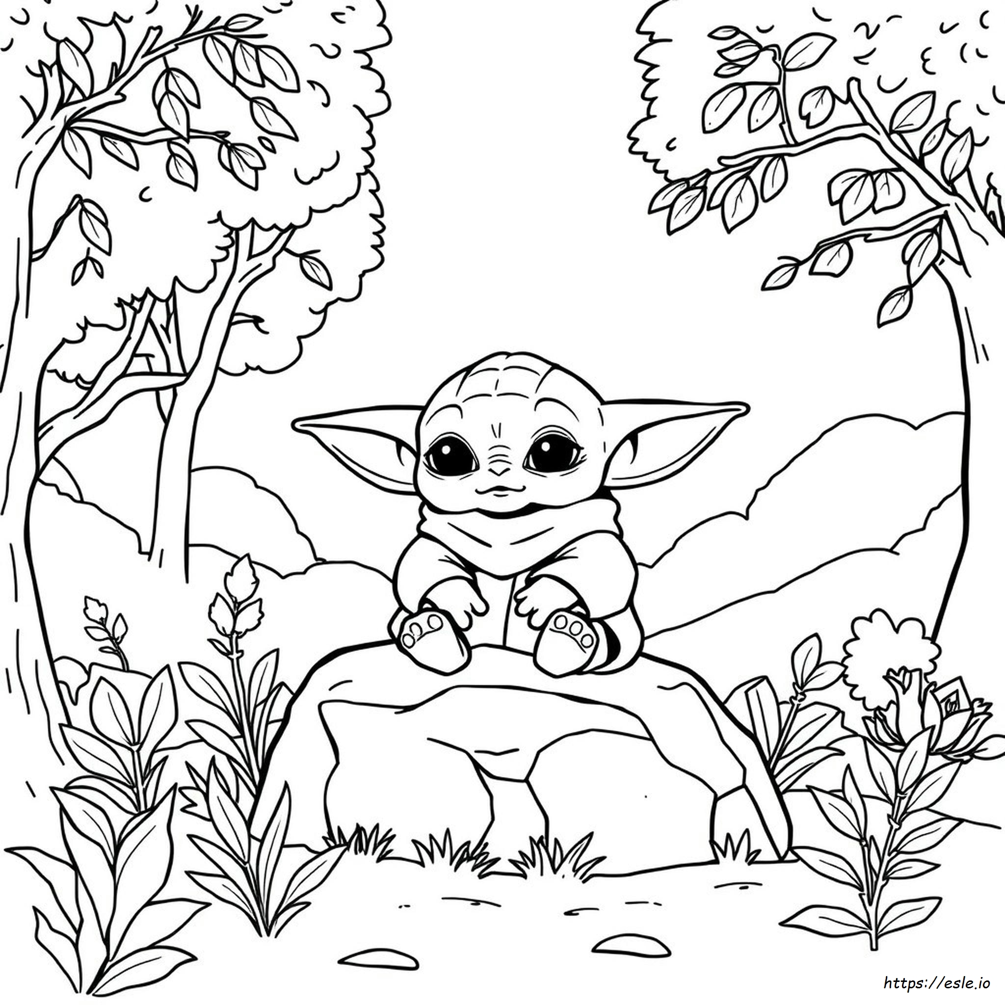 Kolorowanki Baby Yoda Pdf
