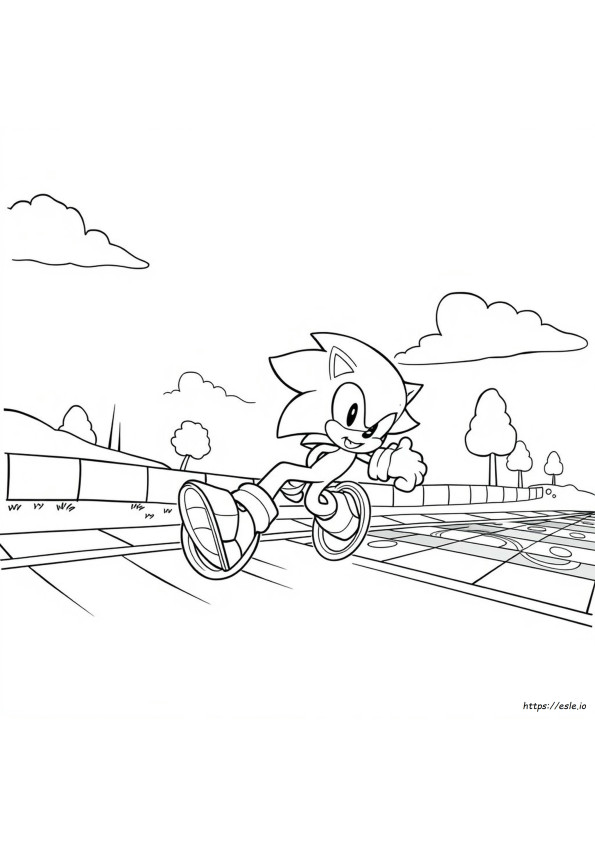 Gambar Mewarnai Sonic Untuk Dicetak