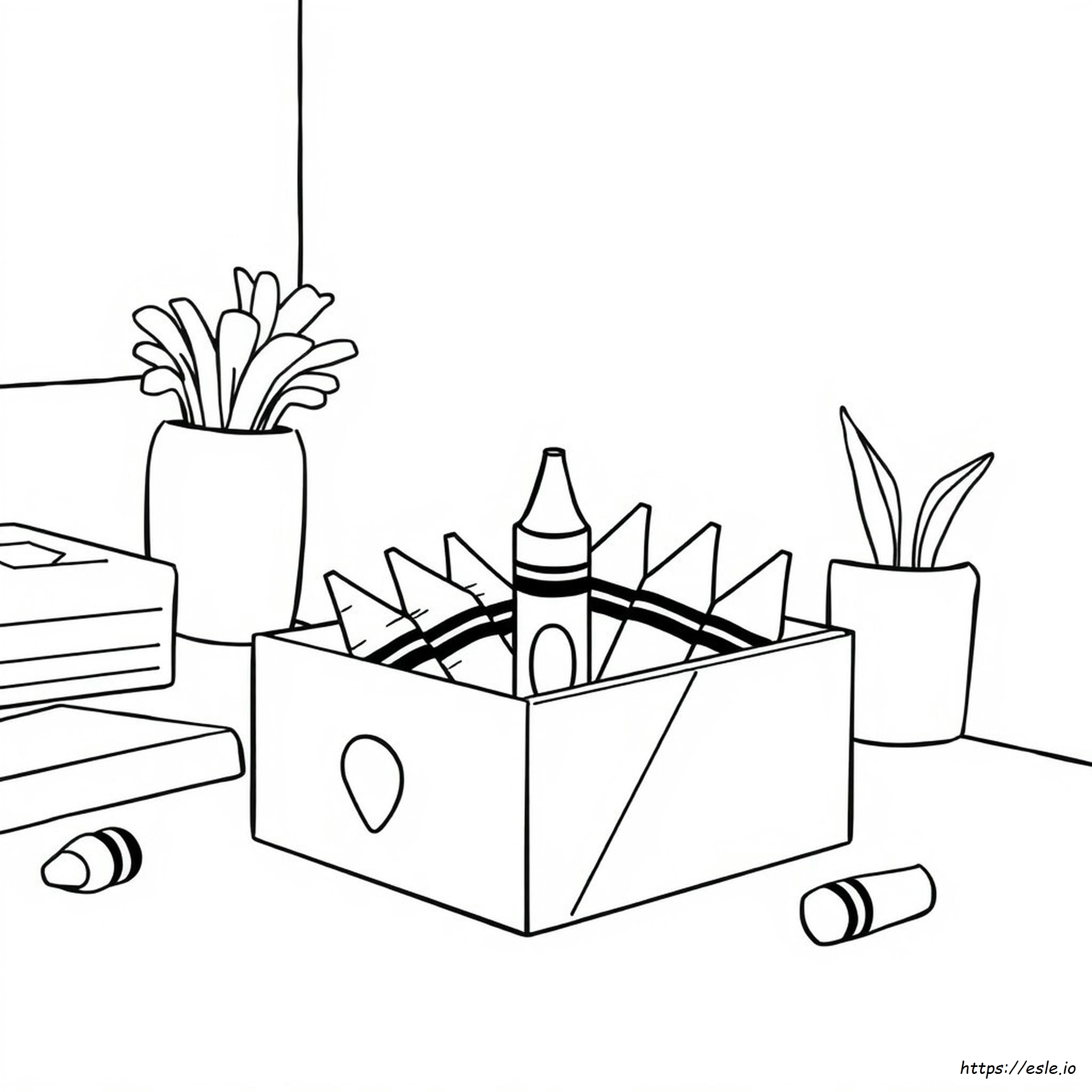 Yellow Crayon Coloring Page