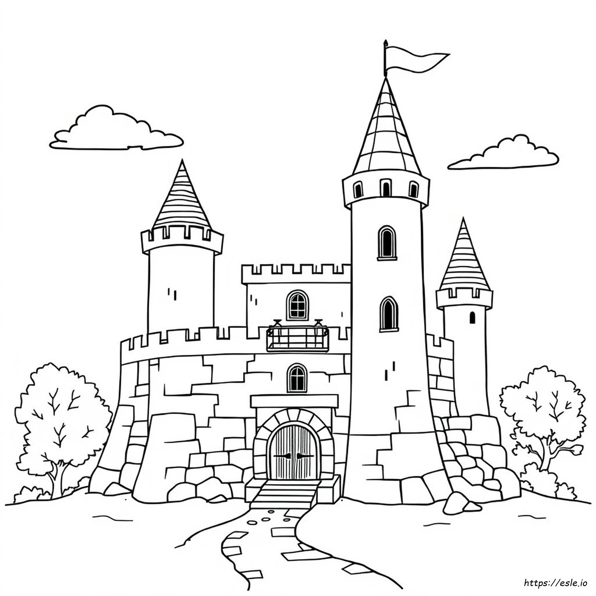 Medieval Castle Coloring Pages