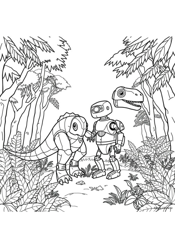 Robot Dinozor Boyama