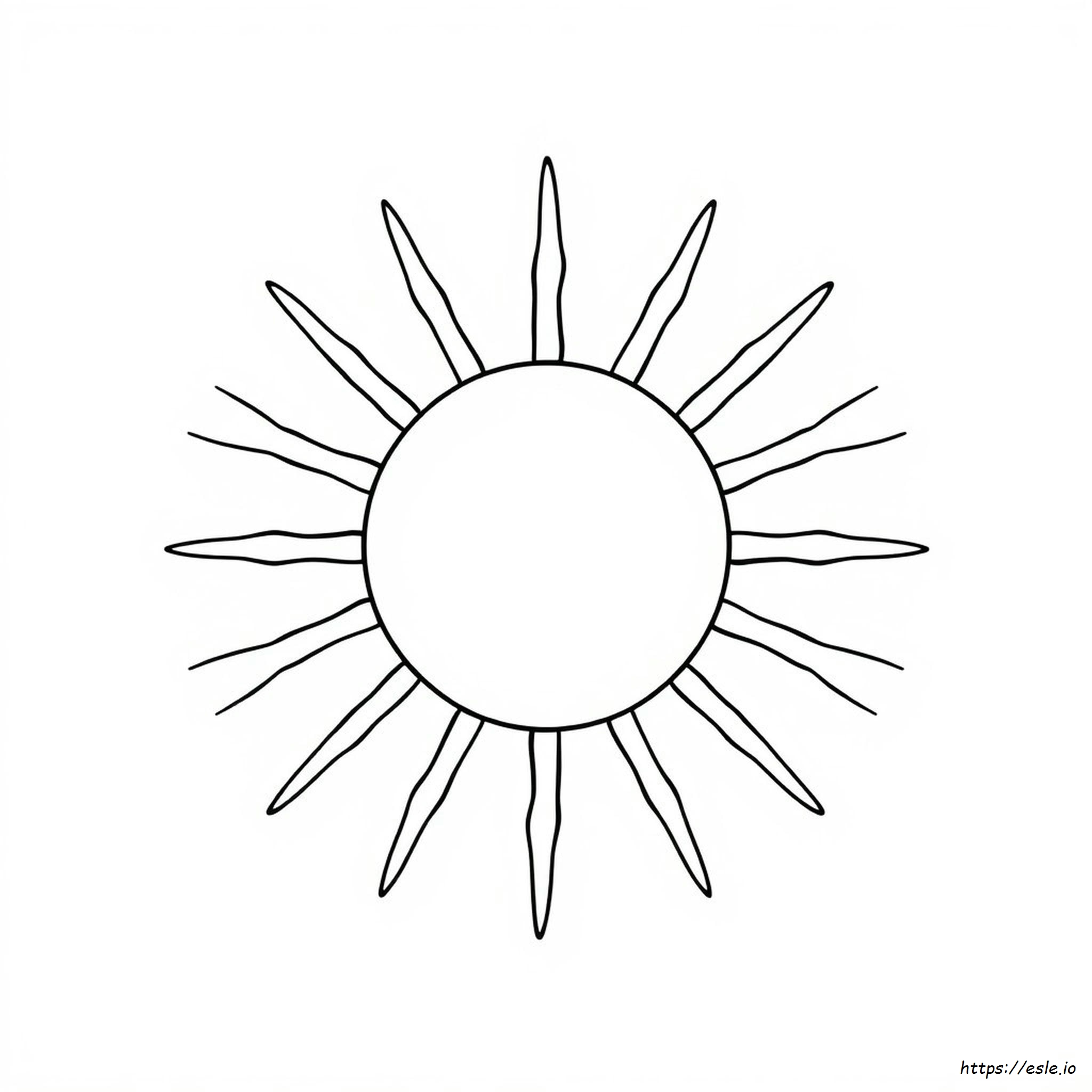 Sun Outline Images For Colouring