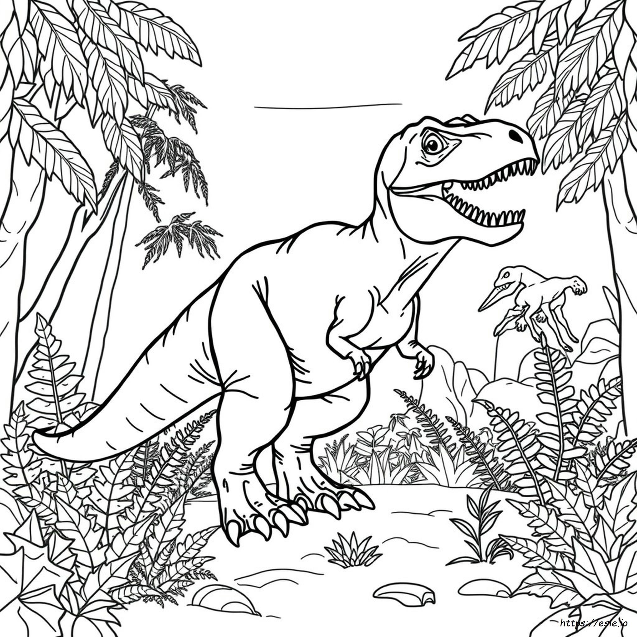 Jurassic Park Kleurplaten T Rex kleurplaat