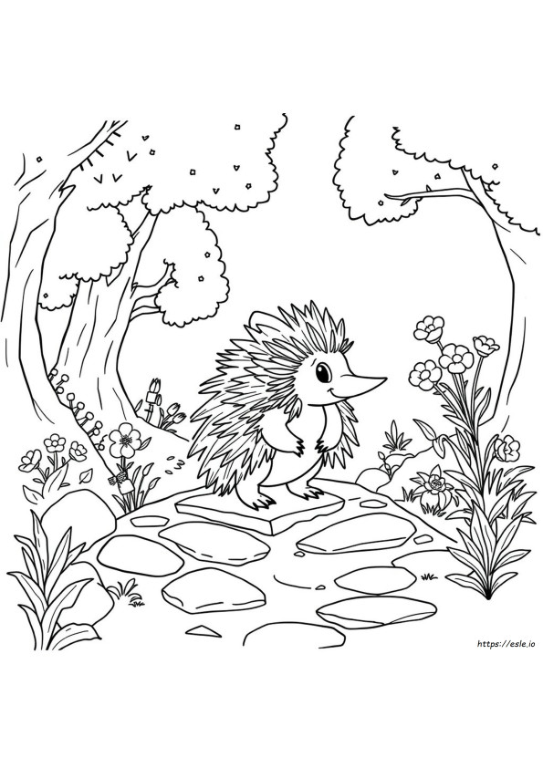 Tikal The Echidna Gambar Mewarnai