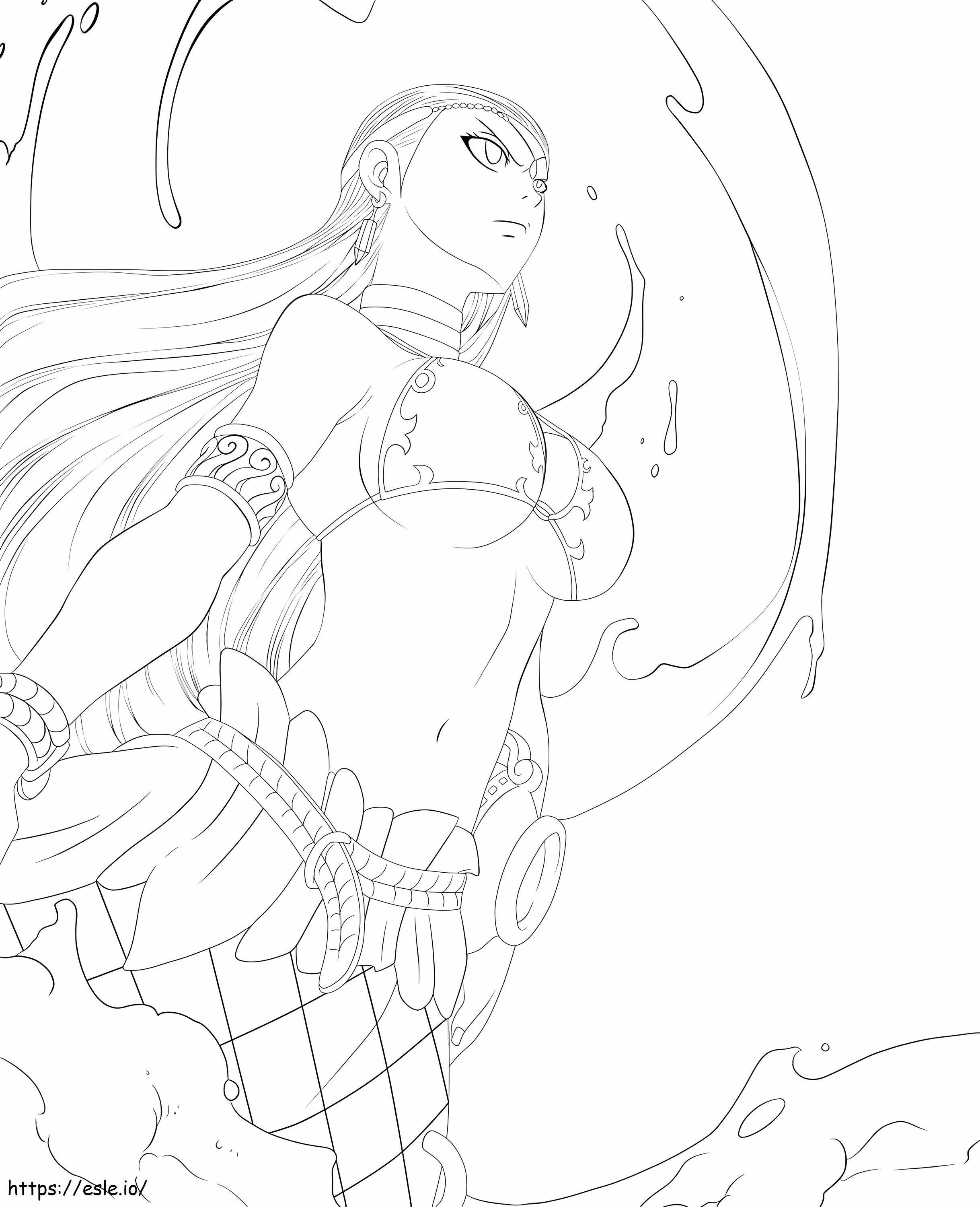Aquarius Fighting A4 coloring page