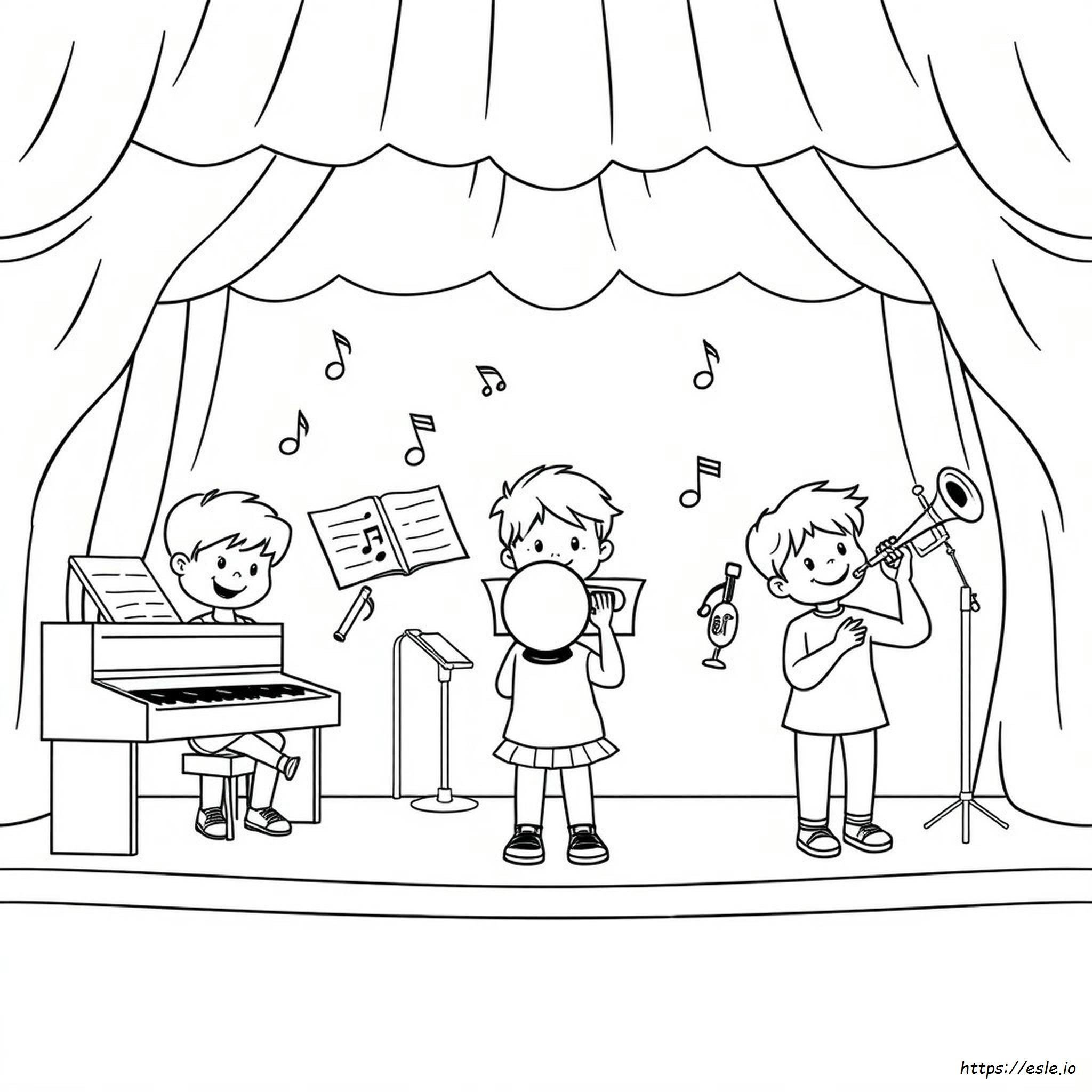 Páginas Para Colorear De Música Imprimibles Para Jardín De Infancia