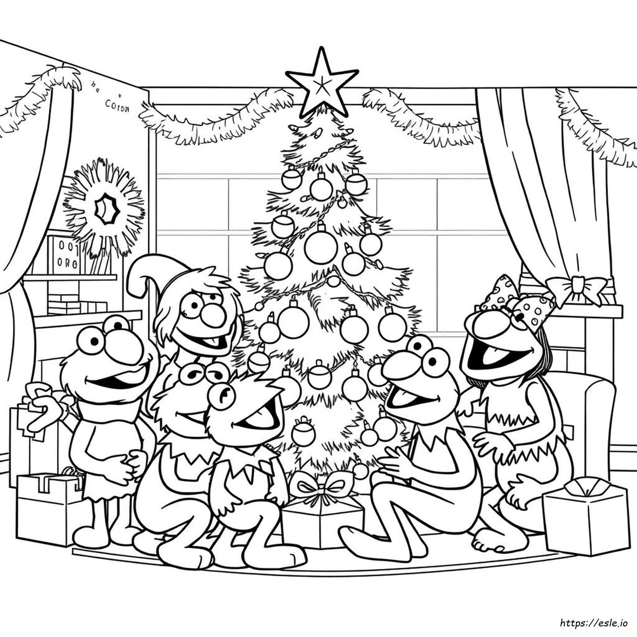 Pagene Da Colorare Del Natale Dei Muppet