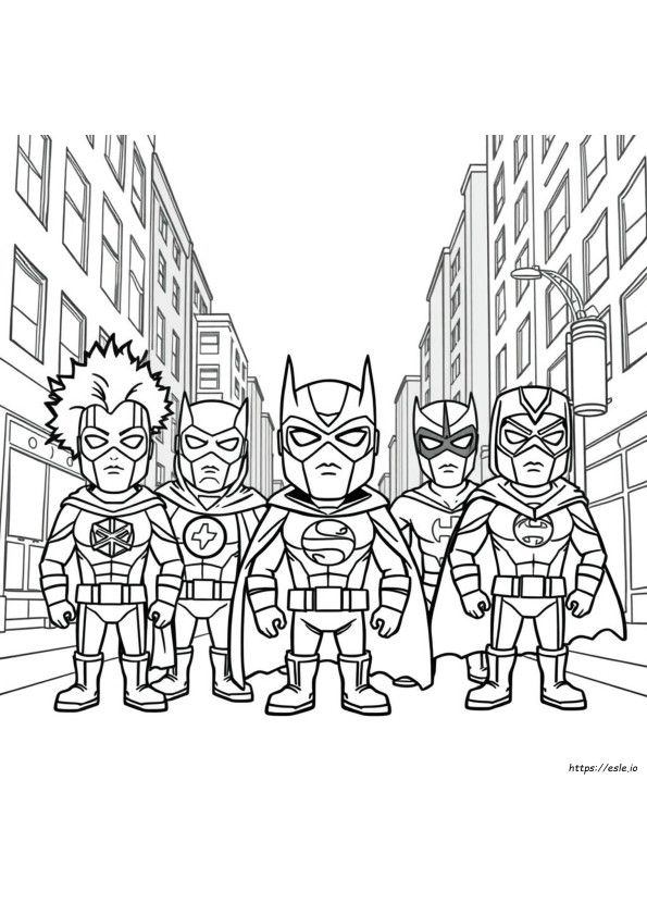 Superhero Mask Colouring