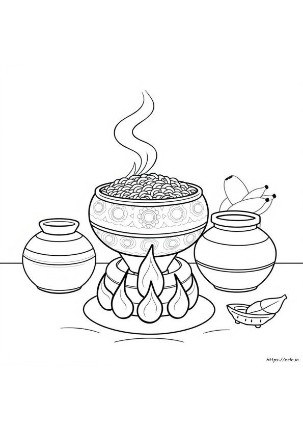 Pongal Pot Coloring